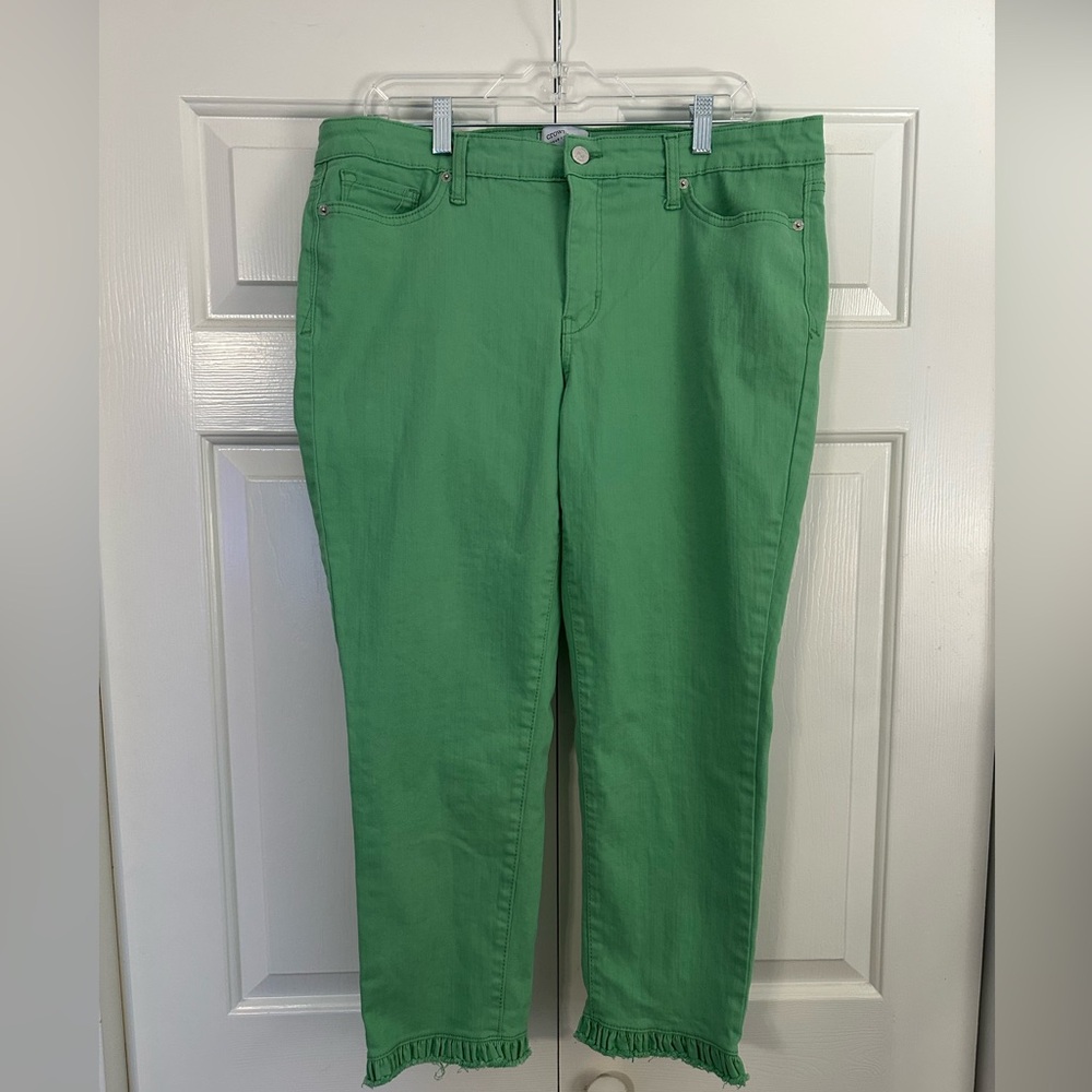 Crown & Ivy Green Capri Jeans Sz 14